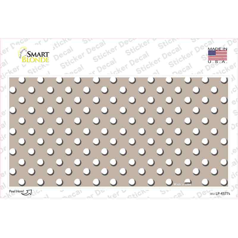 Tan Polka Dot Novelty Sticker Decal