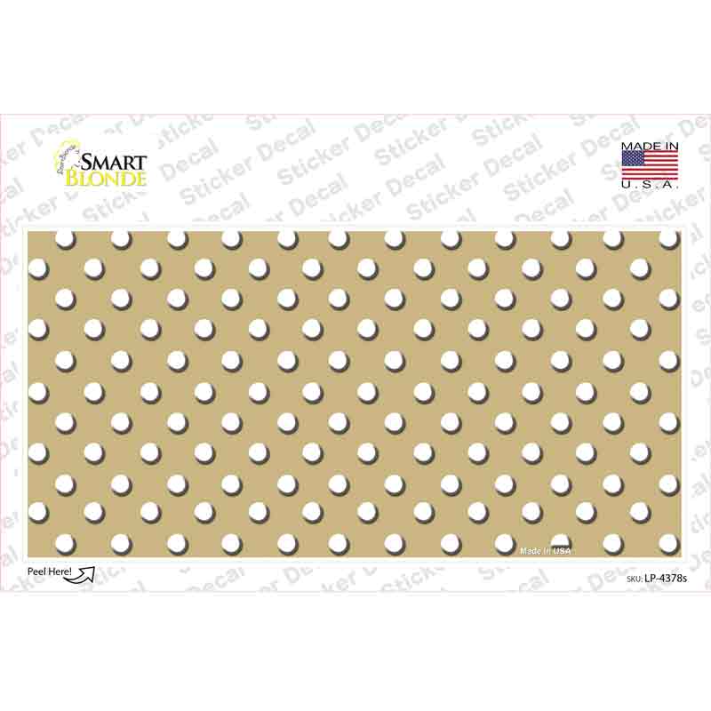 Gold Polka Dot Novelty Sticker Decal