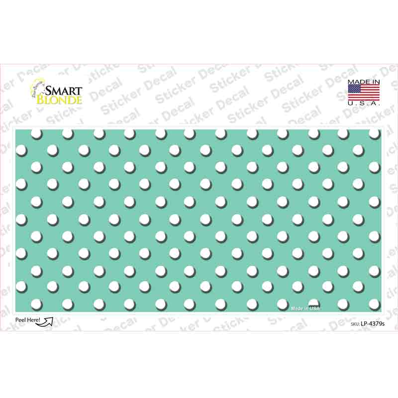 Mint Polka Dot Novelty Sticker Decal