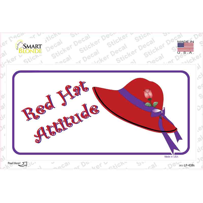 Red Hat Attitude Novelty Sticker Decal