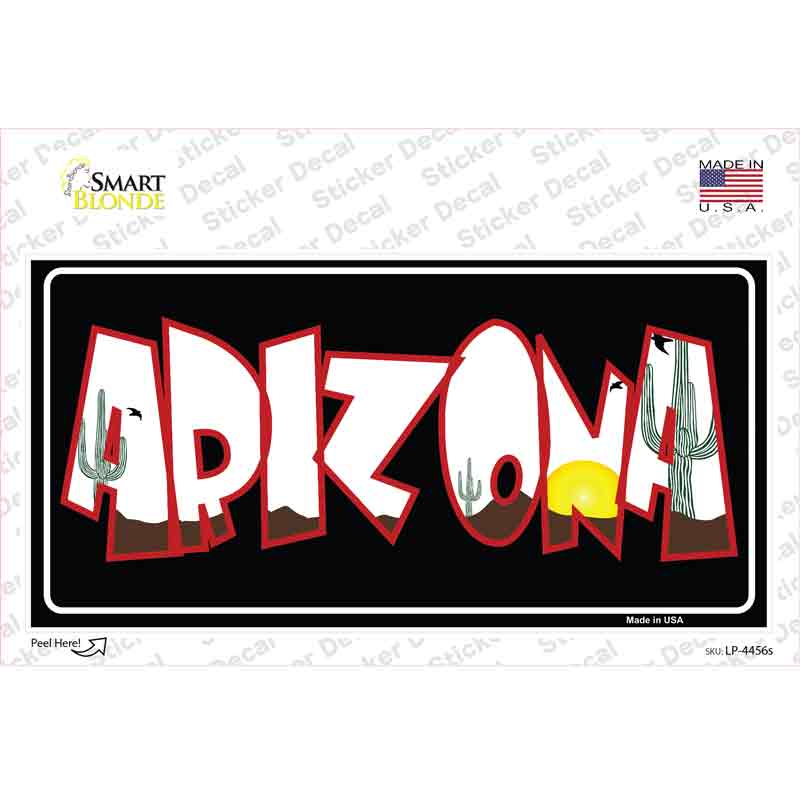 Arizona Black Novelty Sticker Decal