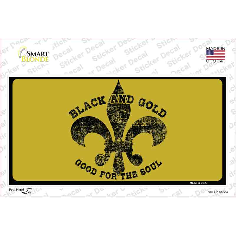 Saints Fleur De Lis Yellow Novelty Sticker Decal