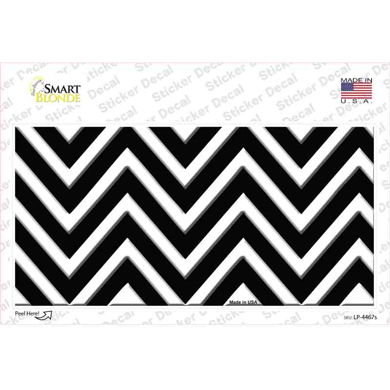 Black Chevron Novelty Sticker Decal