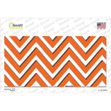 Orange Chevron Novelty Sticker Decal
