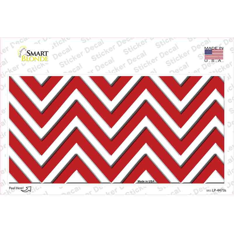 Red Chevron Novelty Sticker Decal