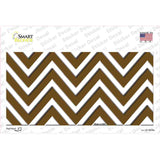 Brown Chevron Novelty Sticker Decal