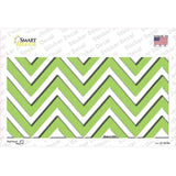 Lime Green Chevron Novelty Sticker Decal