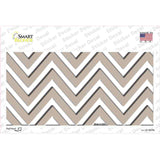 Tan Chevron Novelty Sticker Decal