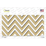 Gold Chevron Novelty Sticker Decal