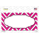 Pink White Chevon Center Scallop Novelty Sticker Decal