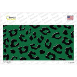 Green Black Cheetah Novelty Sticker Decal