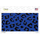 Blue Black Cheetah Novelty Sticker Decal
