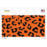 Orange Black Cheetah Novelty Sticker Decal