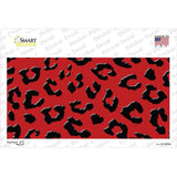 Red Black Cheetah Novelty Sticker Decal