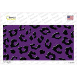 Purple Black Cheetah Novelty Sticker Decal