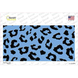 Light Blue Black Cheetah Novelty Sticker Decal