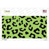 Lime Green Black Cheetah Novelty Sticker Decal