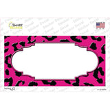 Pink Black Cheetah Scallop Novelty Sticker Decal