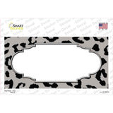 Grey Black Cheetah Scallop Novelty Sticker Decal