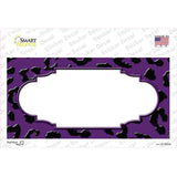 Purple Black Cheetah Scallop Novelty Sticker Decal