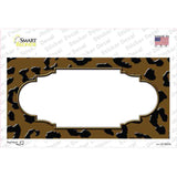 Brown Black Cheetah Scallop Novelty Sticker Decal