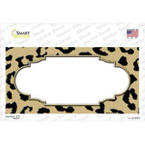 Gold Black Cheetah Scallop Novelty Sticker Decal