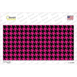 Pink Black Houndstooth Novelty Sticker Decal