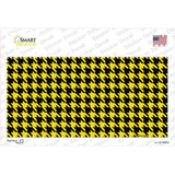 Yellow Black Houndstooth Novelty Sticker Decal