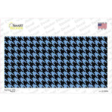 Light Blue Black Houndstooth Novelty Sticker Decal