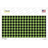 Lime Green Black Houndstooth Novelty Sticker Decal