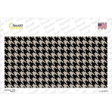 Tan Black Houndstooth Novelty Sticker Decal