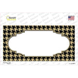 Gold Black Houndstooth Scallop Center Novelty Sticker Decal