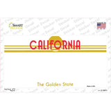California Golden State State Blank Novelty Sticker Decal