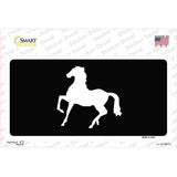Horse on Black Novelty Sticker Decal