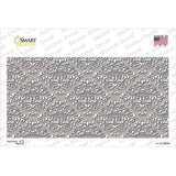 Grey White Damask Novelty Sticker Decal