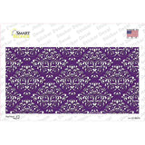 Purple White Damask Novelty Sticker Decal