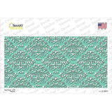 Mint White Damask Novelty Sticker Decal