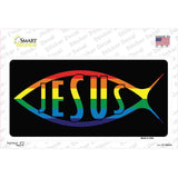 Jesus Fish Rainbow Novelty Sticker Decal