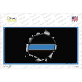 Thin Blue Line Bullet Hole Novelty Sticker Decal