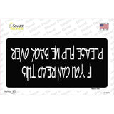 Flip Me Over Novelty Sticker Decal