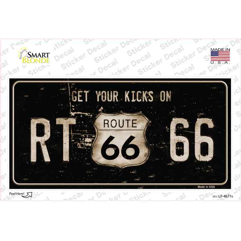 Route 66 Get Your Kicks Novelty Sticker Decal