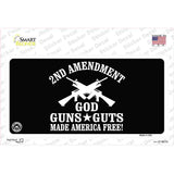 God, Guns, Guts Novelty Sticker Decal