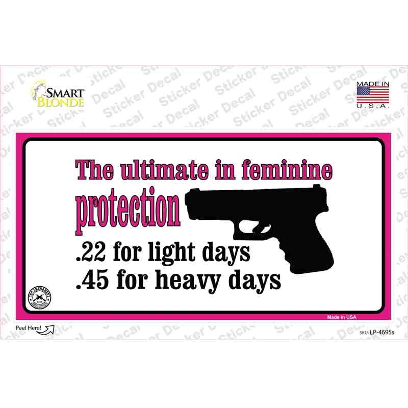 Feminine Protection Novelty Sticker Decal
