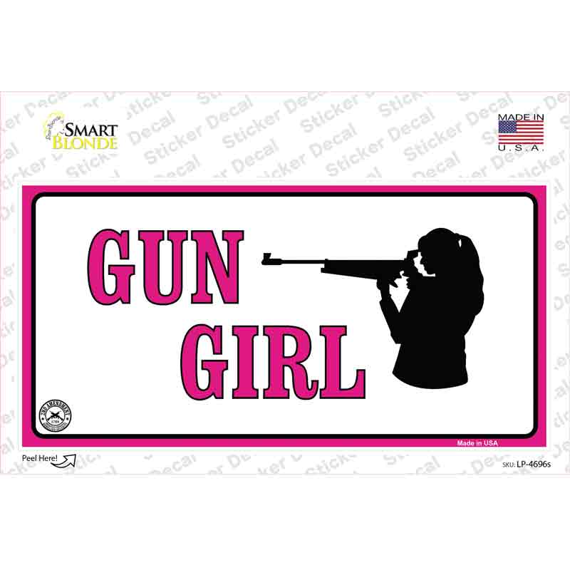 Gun Girl Novelty Sticker Decal