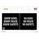 Know Guns, Know Peace, Know Safety Novelty Sticker Decal