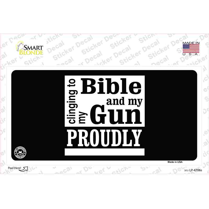 My Bible And My Gun Novelty Sticker Decal