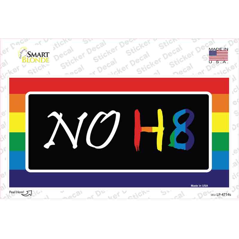 NO H8 Novelty Sticker Decal