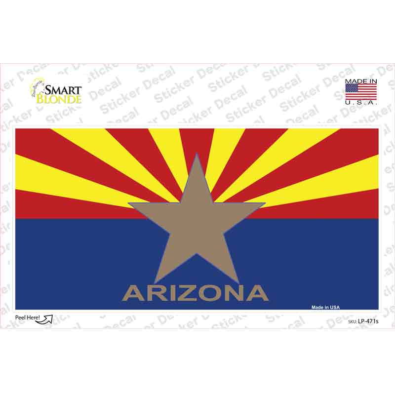 Arizona State Flag Novelty Sticker Decal