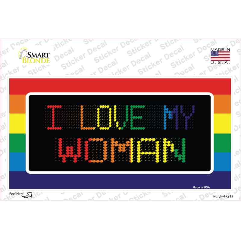 I Love My Woman Novelty Sticker Decal