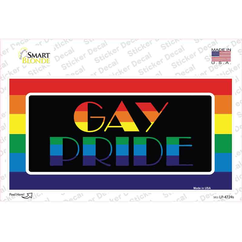 Gay Pride Novelty Sticker Decal